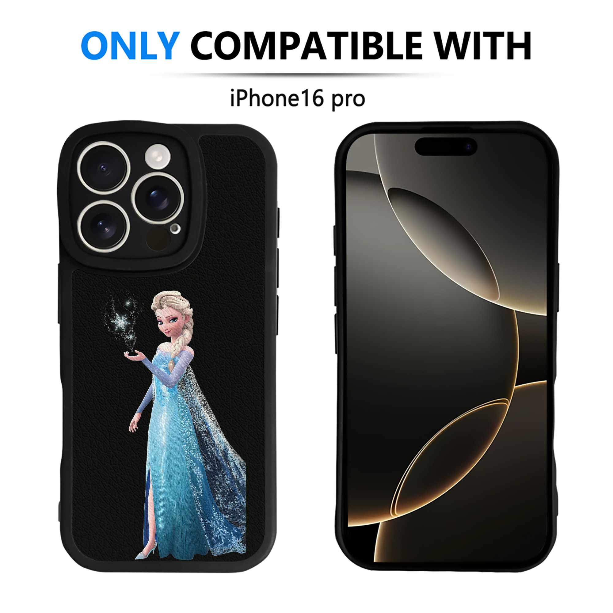 （画像用） アナと雪の女王 アンナ エルサ Frozen Anna Elsa 【iPhone 16シリーズ対応】シリコンスマホケース（レザー調） 材質：シリコン